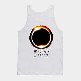 Eclipse Checklist Total Solar Moon Eclipse April 8 2024 Tank Top